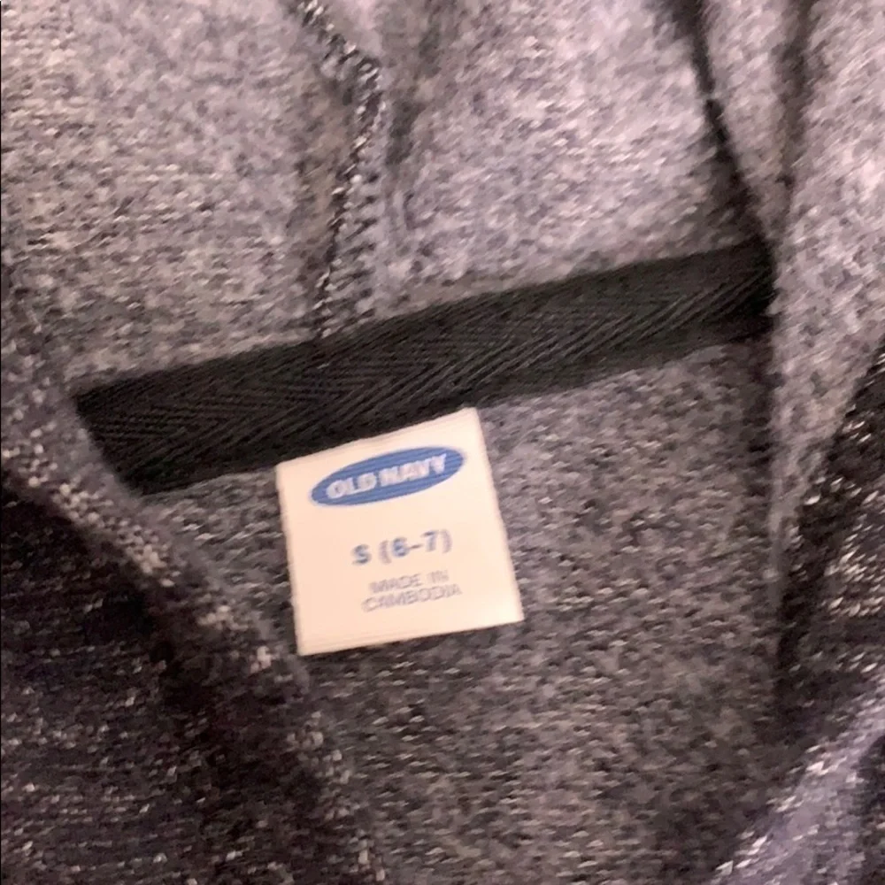 Old Navy Kids Small Hooded Cotton Zip Up sweatshirt